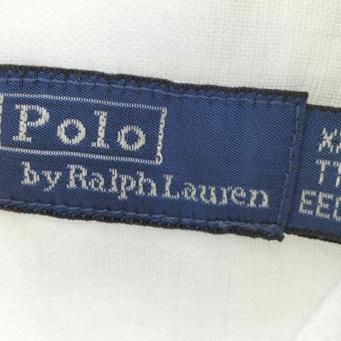 ポロバイラルフローレン Polo by RALPH LAUREN リネン100% ポニー刺繍 半袖 ボタンダウンシャツ レディース XXS