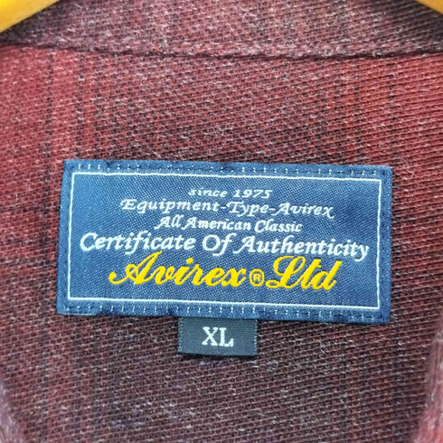 アヴィレックス AVIREX チェック柄 L/S シャツ メンズ JPN:XL