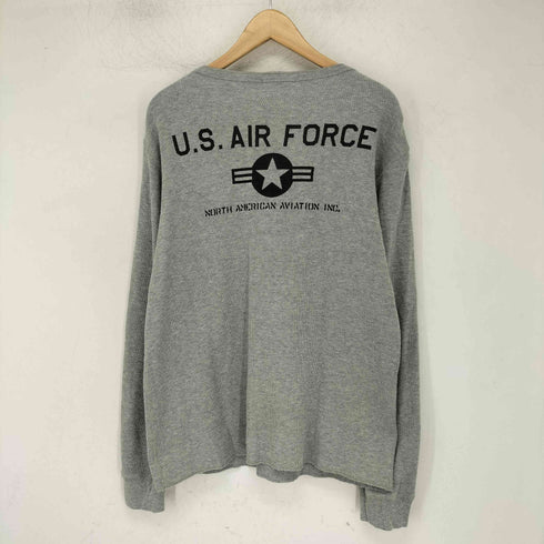 アヴィレックス AVIREX ハニカムワッフル長袖ヘンリーネックTシャツ メンズ JPN:XL