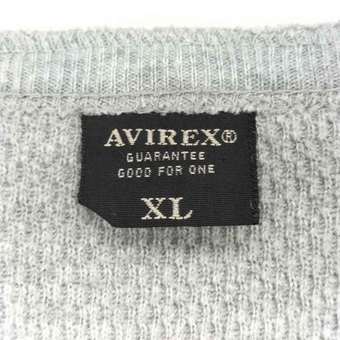 アヴィレックス AVIREX ハニカムワッフル長袖ヘンリーネックTシャツ メンズ JPN:XL