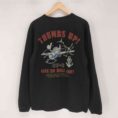 アヴィレックス AVIREX 両面プリントロゴ L/S カットソー メンズ JPN:XL