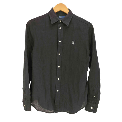 ポロバイラルフローレン Polo by RALPH LAUREN CLASSIC FIT リネン100% ポニー刺繍 シアーシャツ レディース import:XS