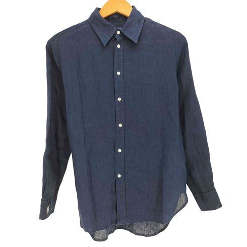 ポロバイラルフローレン Polo by RALPH LAUREN OVERSIZE FIT リネン100% 袖ポニー シアーシャツ レディース XXS