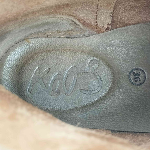 Koos コース Henry ヘンリー バックベルト レザー ショートブーツ レディース JPN:36