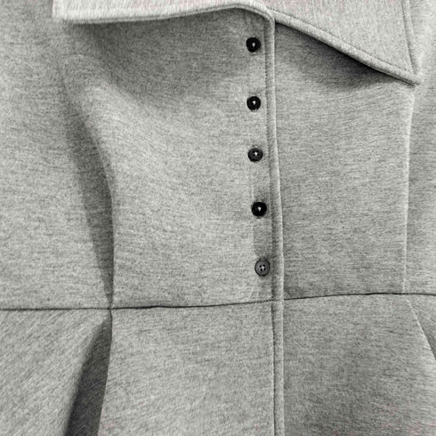 Andequal collar design peplumtops elegance レディース FREE
