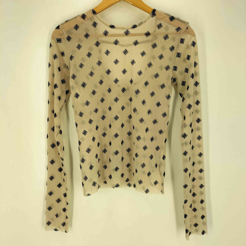 プランクプロジェクト PRANK PROJECT フロッキープリントチュールボウタイボディスーツ / Flocky Print Tulle Bow Tie Bodysuit レディース FREE