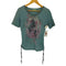 To The Angel ラインストーン サイドレース グラフィックプリントVネックTシャツ Y2K レディース JPN:M