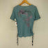To The Angel ラインストーン サイドレース グラフィックプリントVネックTシャツ Y2K レディース JPN:M