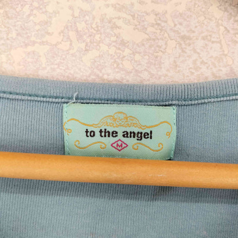 To The Angel ラインストーン サイドレース グラフィックプリントVネックTシャツ Y2K レディース JPN:M