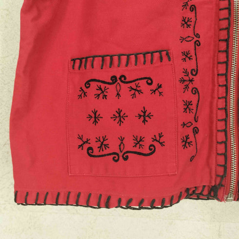 SUN RIVER 刺繍ジップアップベスト Y2K レディース JPN:L