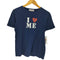 BEN VENUTO I LOVE ME ラメ加工 フロントプリントクルーネックチビTシャツ Y2K レディース JPN:L