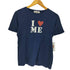 BEN VENUTO I LOVE ME ラメ加工 フロントプリントクルーネックチビTシャツ Y2K レディース JPN:L