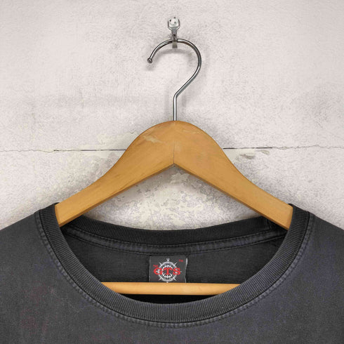 ザジーディーシー THE GTS バンドプリントクルーネックtシャツ メンズ