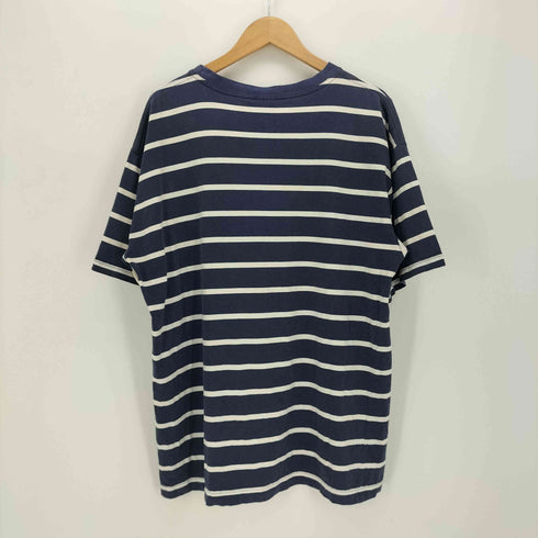 90S US キャラクター 刺繍 ボーダー クルーネック S/S Tシャツ メンズ import:L