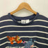 90S US キャラクター 刺繍 ボーダー クルーネック S/S Tシャツ メンズ import:L