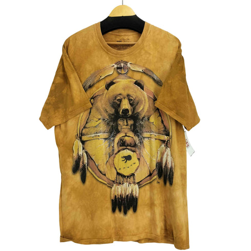 ザマウンテン the mountain 00S タイダイ染め ネイティブアメリカン アニマル S/S Tシャツ メンズ import:XL