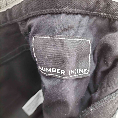 N NUMBER 現行 ブラック スキニー デニム メンズ JPN:2