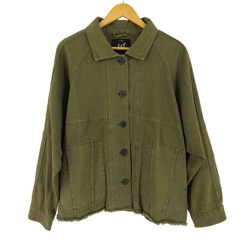 ザラ ZARA trf collection 裾カットオフ ミリタリージャケット レディース S