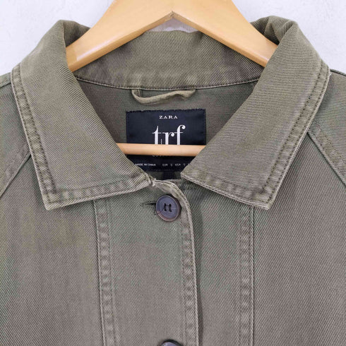 ザラ ZARA trf collection 裾カットオフ ミリタリージャケット レディース S