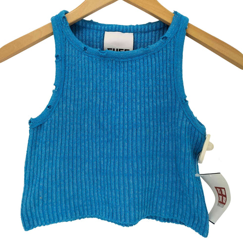 SUSS ダメージ加工 リブ タンクトップ レディース import:S