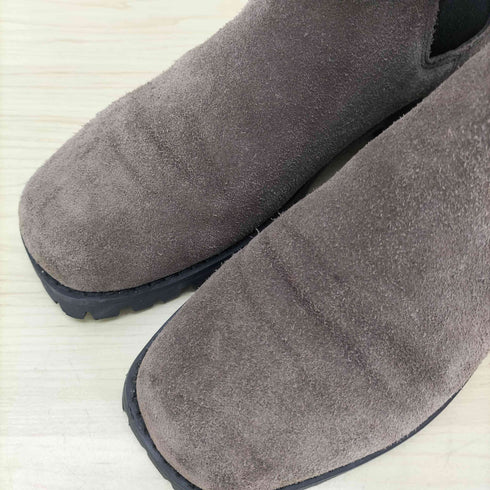 mole shoes SQUARE TOE SIDE GORE BOOTS SUEDE スクエアトゥ サイドゴア ブーツ vibramソール レディース us5