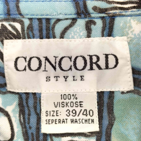 CONCORD ビスコース 総柄シャツ メンズ 39/40