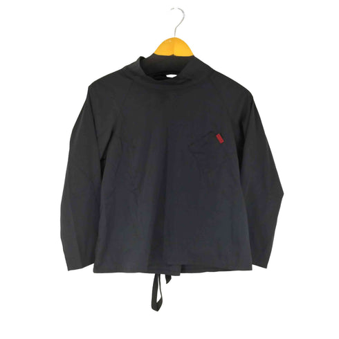 T POINT バックレースアップ ナイロン ハイネック ブラウス レディース JPN:1