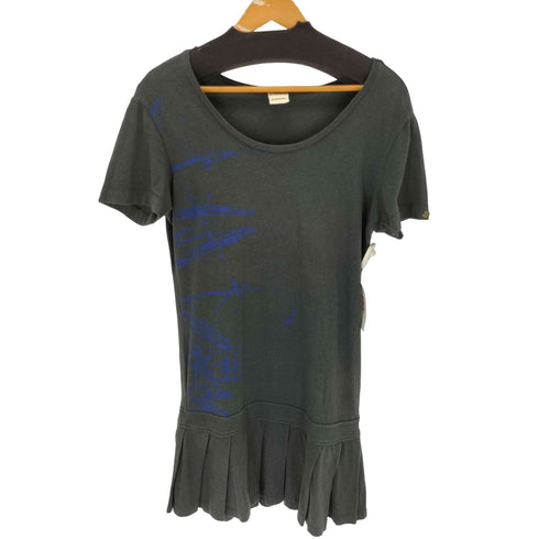 ディーゼル DIESEL 総柄半袖フレアワンピース レディース import:M