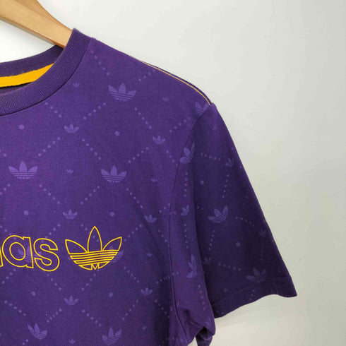 アディダス adidas 00S ロゴプリント 総柄 モノグラム S/S Tシャツ メンズ import:M