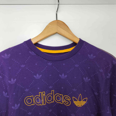 アディダス adidas 00S ロゴプリント 総柄 モノグラム S/S Tシャツ メンズ import:M