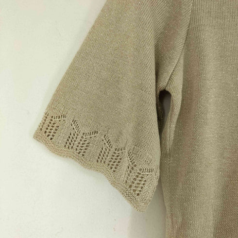 RITSUKO SHIMAHARA ラメ ハイネック S/S ニット レディース JPN:1
