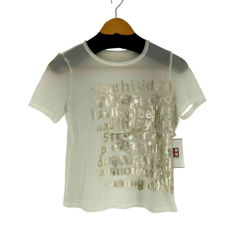 RITSUKO SHIMAHARA Y2K シアー プリント S/S カットソー レディース