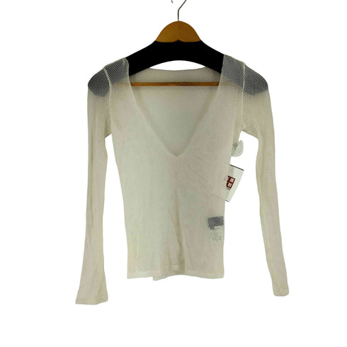 RITSUKO SHIMAHARA メッシュ Vネック L/S カットソー レディース JPN:1