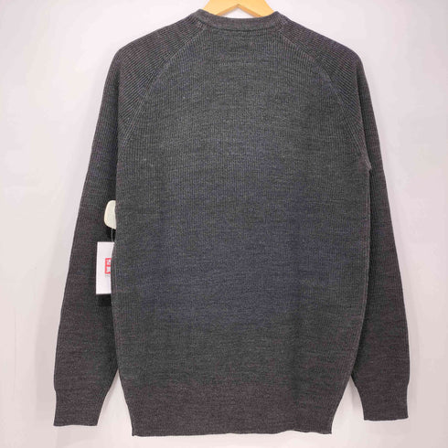 COTTON&SILK ラグラン クルーネック リブニット メンズ import:L