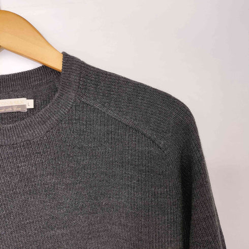 COTTON&SILK ラグラン クルーネック リブニット メンズ import:L