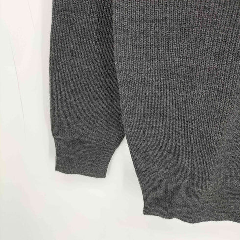 COTTON&SILK ラグラン クルーネック リブニット メンズ import:L