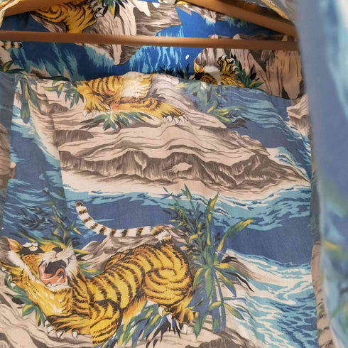 Japanese pattern 虎 和柄 アロハシャツ メンズ