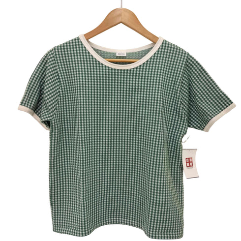 パーリッシィ PAR ICI ギンガムジャガード 半袖 BIG Tシャツ レディース FREE