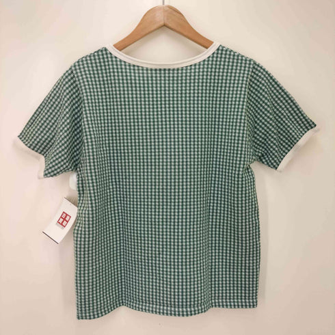 パーリッシィ PAR ICI ギンガムジャガード 半袖 BIG Tシャツ レディース FREE
