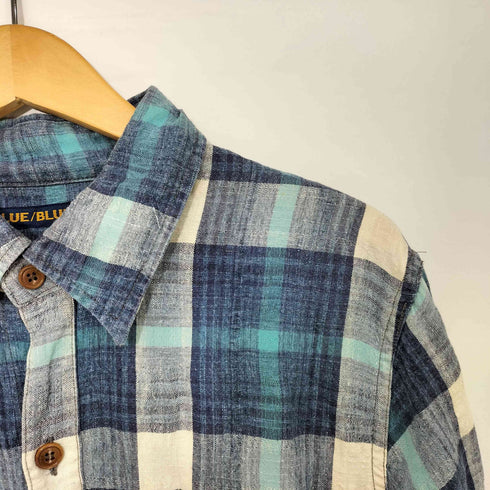 ブルーブルー BLUE BLUE リネンブレンド ブロックチェック L/S シャツ メンズ JPN:3