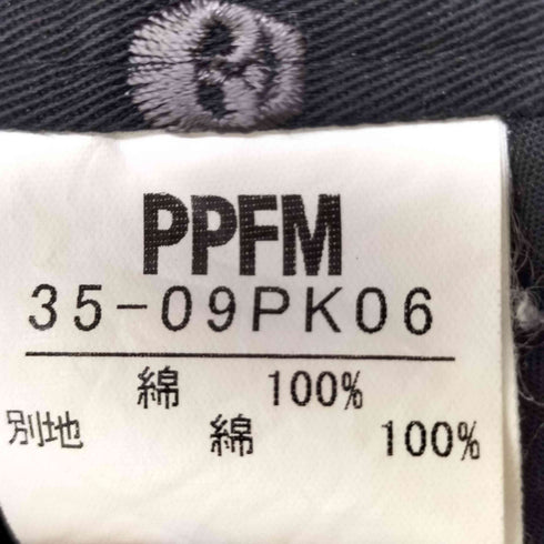 ピーピーエフエム PPFM 00S 髑髏デザイン 6ポケット ボタンフライ ストレートパンツ Y2K メンズ