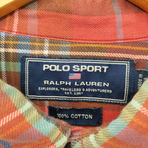 ポロスポーツラルフローレン POLO SPORT RALPH LAUREN チェック柄 コットン ネルシャツ メンズ import:L