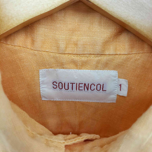 SOUTIENCOL リネン プルオーバー S/S シャツ メンズ JPN:1