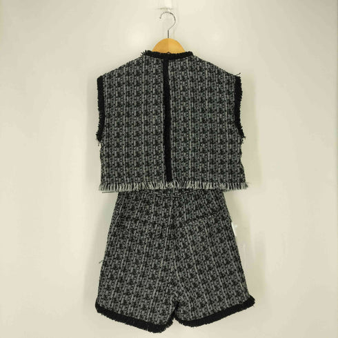 スライ SLY FRINGE TWEED ベスト&ショートパンツ セットアップ レディース 1