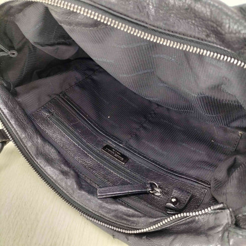 ジョルジオアルマーニ Giorgio Armani フリンジタッセル カフレザーハンドバッグ レディース