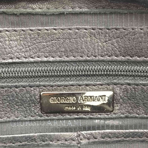 ジョルジオアルマーニ Giorgio Armani フリンジタッセル カフレザーハンドバッグ レディース