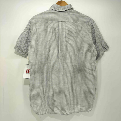 マーガレットハウエル MARGARET HOWELL 00s 旧タグ 三点留め チェック プルオーバー S/S シャツ メンズ import:M