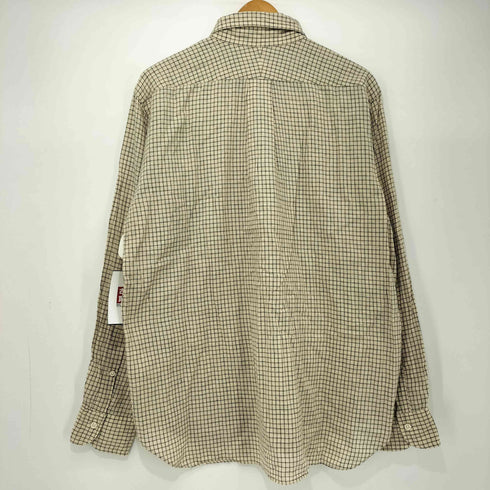 SOUTIENCOL コットンリネン チェック プルオーバー シャツ メンズ JPN:2