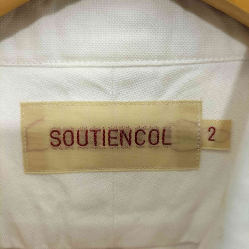 SOUTIENCOL 丸襟 マチ付 オックスフォード生地 L/S シャツ メンズ JPN:2