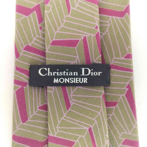 クリスチャンディオール Christian Dior シルク100% 総柄ネクタイ メンズ